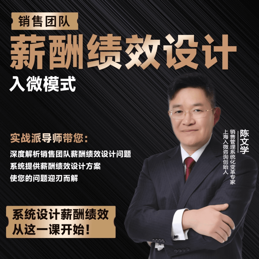 陈文学-销售团队薪酬绩效设计入微模式