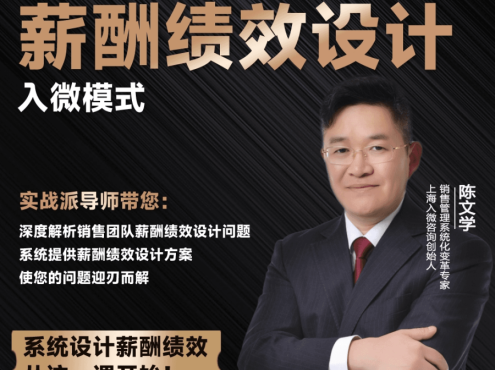 陈文学-销售团队薪酬绩效设计入微模式